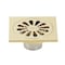 Kingston Brass BSF4161PB Watercourse Sunburst 4" Square Grid Shower Drain, Brass BSF4161PB - alternate 1
